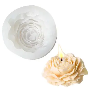 симпатичная форма для Цветка пиона 3D Домашняя Форма для ароматерапевтического мыла с цветком Пиона Силиконовые формы для мыла для кексов, желе, конфет, шоколада