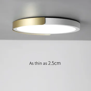 Ультратонкий круглый светодиодный потолочный светильник Супер яркий Домашний светильник для главной спальни, современный минималистичный светильник для кухни, балкона и прохода
