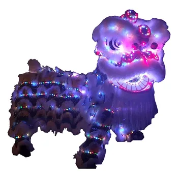 Танец Льва со светодиодной подсветкой Народный костюм для танца льва Китайский традиционный танец льва