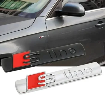 Эмблема Багажника Автомобиля Наклейка Значок Боковые Наклейки для Audi S6 S7 S8 A4L SQ5 SQ7 S3 S4 S5 A6L A1 A3 A4 A5 A6 A7 SQ3 Аксессуары С Логотипом