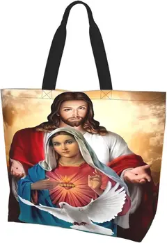 Богоматерь Гваделупская, Дева Мария, сумка-тоут, хозяйственная сумка, сумка через плечо, сумки через плечо для покупок, продукты для работы, сумки для спортзала