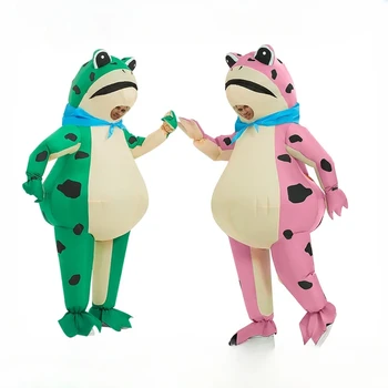 Надувной костюм лягушки, моделирование забавных животных, Ролевые украшения на Хэллоуин для детей, взрослых, мужчин, женщин