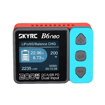 Зарядное Устройство SKYRC B6neo XT60/PD С Двумя Входами постоянного тока Мощностью 200 Вт SK-100198 Для Аккумулятора Радиоуправляемой Модели Автомобиля