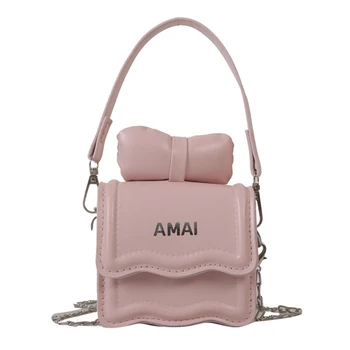 Изящная мини-сумочка с очаровательным бантом, модная ручная сумка, прочная