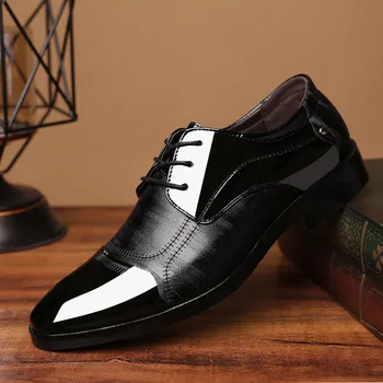 Деловые Роскошные Оксфордские туфли Мужские Дышащие кожаные туфли Резиновые вечерние модельные туфли Мужские офисные свадебные туфли для вечеринок
