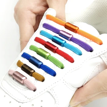 1 пара шнурков без завязок, разноцветные эластичные шнурки с матовым замком для детских и взрослых, шнурки для кроссовок, быстрые ленивые шнурки
