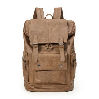 Большой вместительный мужской рюкзак для отдыха, винтажная откидная сумка для компьютера, дорожная сумка для багажа