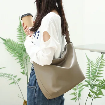Японская повседневная сумка через плечо из искусственной кожи в стиле ретро, мягкая кожаная однотонная женская сумка на шнурке, модная плиссированная сумка-мессенджер