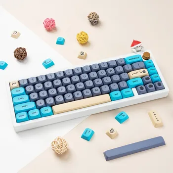 Колпачки для клавиш Blue Cat Theme MA Profile Class XDA Высотой 125 клавиш PBT Сублимационные Колпачки Для клавиш Механическая клавиатура Keycap