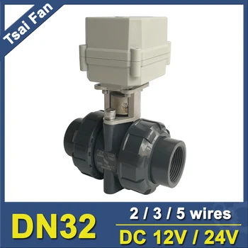 TF32-P2-C DN32 ПВХ Электрический Моторизованный клапан BSP/NPT 11/4 