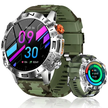 Мужские часы с уличным фитнес-трекером AMOLED, большой аккумулятор емкостью 360 мАч, Bluetooth-вызов, профессиональные умные часы для занятий спортом и анализа состояния здоровья