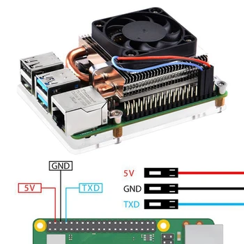ШИМ-Башенный Охлаждающий Вентилятор Для Raspberry Pi 3B/3B +/4B С ШИМ-Регулированием Скорости Охлаждения, Термоохлаждающее Устройство С Термоподушкой