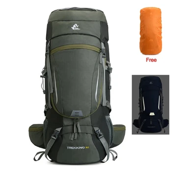 Походный рюкзак объемом 60 л, дорожная спортивная сумка с дождевиком, Альпинистский Походный рюкзак на открытом воздухе, походная сумка на плечо для мужчин