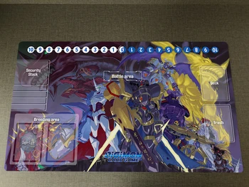 Digimon Monsters Playmat Аниме CCG DTCG Коврик Для Торговой Карточной Игры Коврик Для Мыши Бесплатная Сумка Противоскользящий Резиновый Коврик Для Мыши Размер 60x35cm