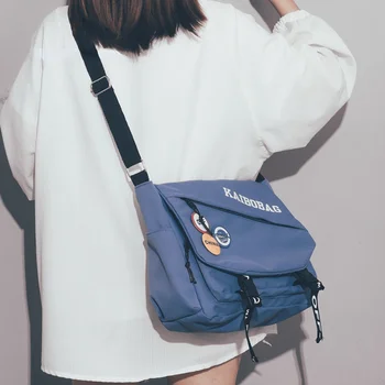 Водонепроницаемая нейлоновая сумка-мессенджер, японские холщовые школьные сумки большой емкости, молодежные сумки через плечо