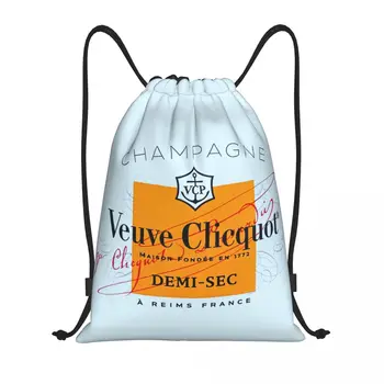 Изготовленный на заказ роскошный рюкзак Clicquots Champagne на шнурке, сумки для мужчин и женщин, легкие рюкзаки Champers для спортзала, сумки для тренировок