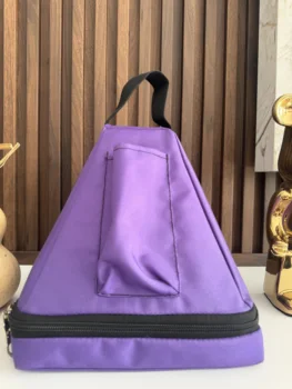 Брезентовый сверхпрочный чехол для переноски хрустальной поющей пирамиды Фиолетовый брезентовый материал для защиты чаши