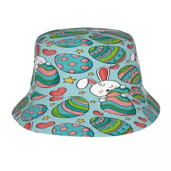 Панама-Рыбацкая кепка для женщин и мужчин Gorras Летние Пасхальные кролики и яйца