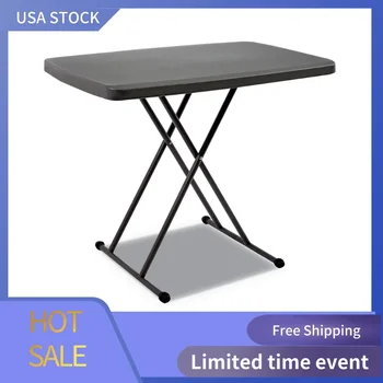 Классический персональный складной черно-белый столик высотой 30 x 20 x 25-28 мм, древесный уголь