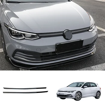 Автомобильная глянцевая Черная сетка переднего бампера, Центральная решетка радиатора, молдинги для гриля, накладка на крышку для-VW Golf 8 MK8 2021 2022