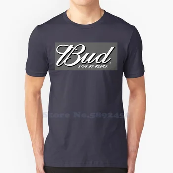 Высококачественные футболки с логотипом Bud Kings of Beer, модная футболка, новая футболка из 100% хлопка