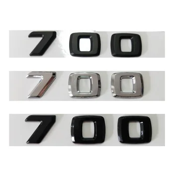 Хромированные матово-глянцевые черные буквы Номер Эмблемы багажника 7 0 0 для BRABUS 700
