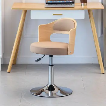 Скандинавское домашнее компьютерное кресло из массива дерева, студенческое письменное кресло, Современные Простые офисные Подъемные Вращающиеся стулья, мебель, туалетный столик
