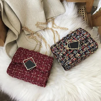 Женские высококачественные сумки-мессенджеры в осенне-зимнем стиле, красно-розовая квадратная сумка, элегантная женская сумочка для покупок