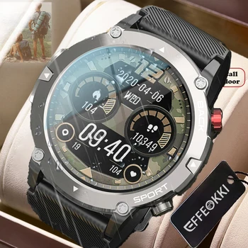 EFFEOKKI Мужские Умные Часы Smartwatch Часы Bluetooth Call Мультиспортивный Режим Частота Сердечных сокращений IP67 Водонепроницаемые Смарт-Часы На открытом воздухе для Мужчин