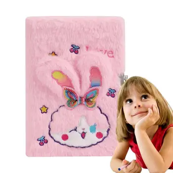Блокнот для детских дневников, Секретный дневник с замком, блокнот для дневника плюшевого кролика, блокнот для дневника для девочек