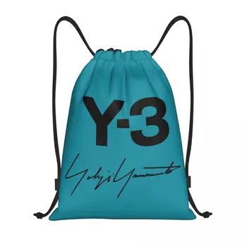 Изготовленная на заказ Сумка Yohji Yamamoto на шнурке для тренировок, Рюкзаки для Йоги, Женская Мужская Спортивная сумка для спортзала