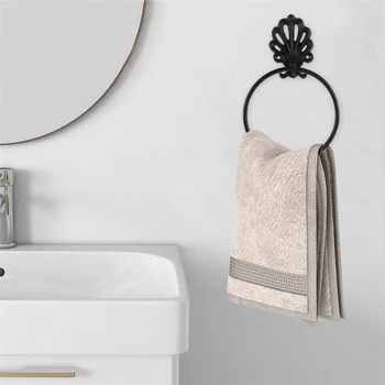 Черный держатель для туалетной бумаги, набор полотенцесушителей, чугунное кольцо для полотенец, настенный держатель для туалетной бумаги, винтажный дизайн
