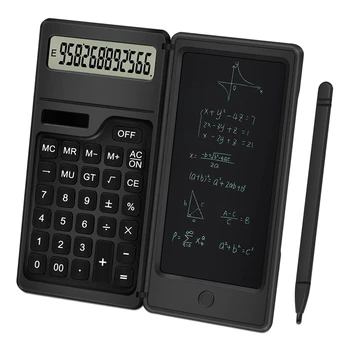 Калькулятор с 12-значным ЖК-дисплеем с блокнотом, настольный калькулятор на солнечной батарее для офиса, школы и дома