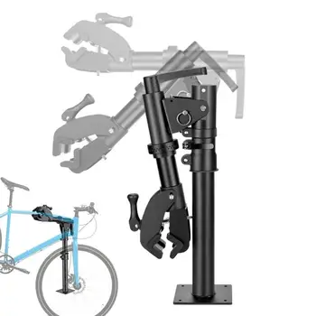 Регулируемая складная подставка для ремонта велосипедов, прочная металлическая стойка для обслуживания велосипедов, рабочие подставки для велосипедов с зажимом для магазина и дома