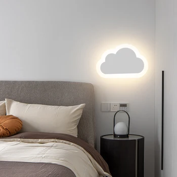 Светодиодный настенный светильник для помещений Morden Cloud Design Decor Акриловые настенные светильники Nordic Sconce Lamps Детские Прикроватные лампы для детской спальни