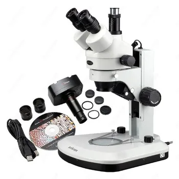 Трековый стереомикроскоп-AmScope Поставляет 3,5-90-кратный трековый стереомикроскоп со светодиодной подсветкой + 10-мегапиксельная камера Win & Mac