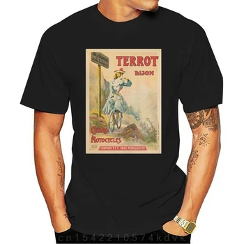 2022 Terrot Dijon Cycles Художник-плакатист Motocycles Tamagno Франция c 1902 Футболка премиум-класса