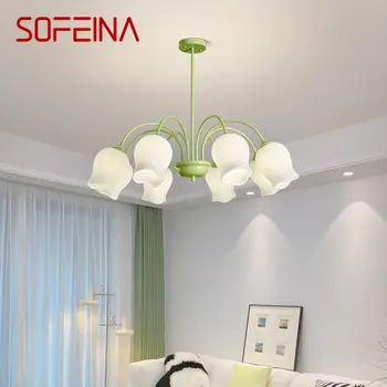 SOFEINA Современное освещение, Люстра, светодиодные светильники, Лофт, ретро Дизайн, веревка, креативный подвесной светильник для дома, спальни