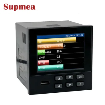 6-канальный безбумажный регистратор температуры Meacon China с интерфейсом RS485 или RS232