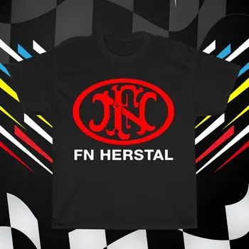 Новая рубашка с логотипом FN Herstal Firearms, мужская черная футболка США Унисекс от S до 5XL