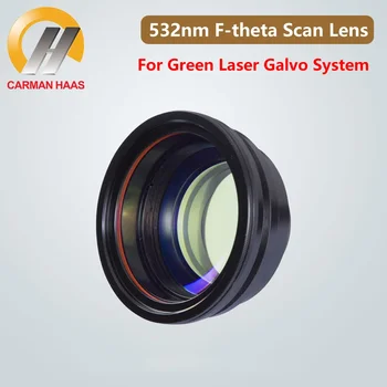 CARMANHAAS 532nm F Theta Lens Волоконный Сканер Лазерных Линз Сканирующий Объектив 70x70mm 110x110mm 220x220mm для Зеленой Лазерной Маркировки