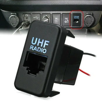 Разъем Панели Радиопереключателя RJ45 Dash UHF С Синим Светодиодом Для Toyota Hilux Landcruiser