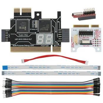 Диагностический анализатор материнской платы Тестер отладочных карт TL631 Pro Универсальный портативный ПК PCI PCI-E Mini PCI-E LPC