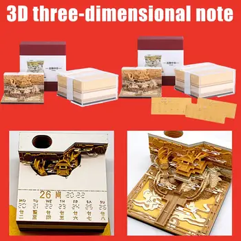 3D трехмерная заметка, Объемный Блокнот Для Заметок, Бумага, Кавайные Аксессуары, Книга Для Заметок На День Рождения, Настольный Подарок, Милый A6P5