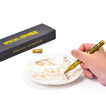 Керамика керамическая золотая водяная ручка керамическая ручка с глазурованной краской керамическая ручка для рисования керамика DIY ручная роспись инструмент крючок линейная ручка