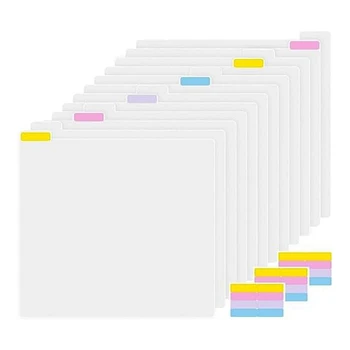 12ШТ Бумажный органайзер для хранения Сексуальные бирки 31x32 см, прозрачные для разделителей ящиков для хранения виниловых пластинок