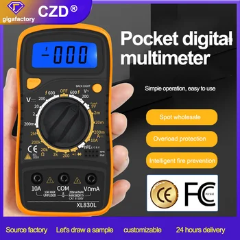 Портативный высокоточный многофункциональный мультиметр smart backlight electrician digital Tester unit tools XL830L