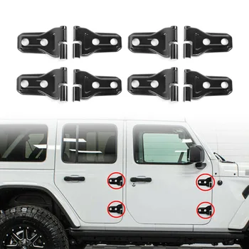 8шт Черных накладок на дверные петли автомобиля 2018 + Аксессуары Jeep Wrangler JL 2/4 двери