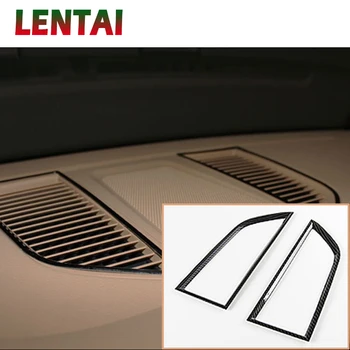 Наклейки для крышки розетки центральной консоли LENTAI 2x Auto Car Carbon Fiber Dashborad для Porsche Macan 2015 2016 2017 2018 Аксессуары