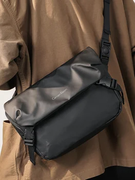 Бренд Tide, мужская сумка из ткани Оксфорд, повседневный нейлоновый холщовый рюкзак через плечо, японский тренд, маленькая квадратная сумка Tide